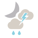 Light rain, thunderstorms likely